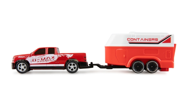 22681 RC PICKUP DIE CAST mit Pferdeanhänger 1:64 RTR rot